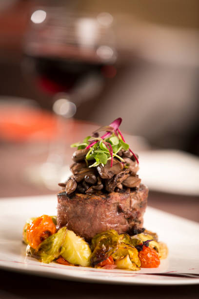 istock Steak Filet with Mushrooms and Artichokes 164461208