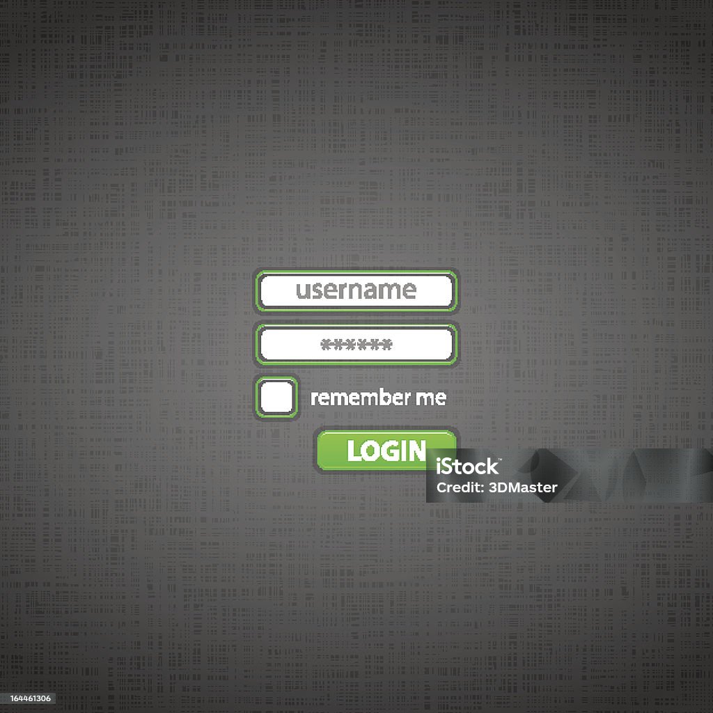 ウェブサイトにログインフォーム - GUIのロイヤリティフリーベクトルアート