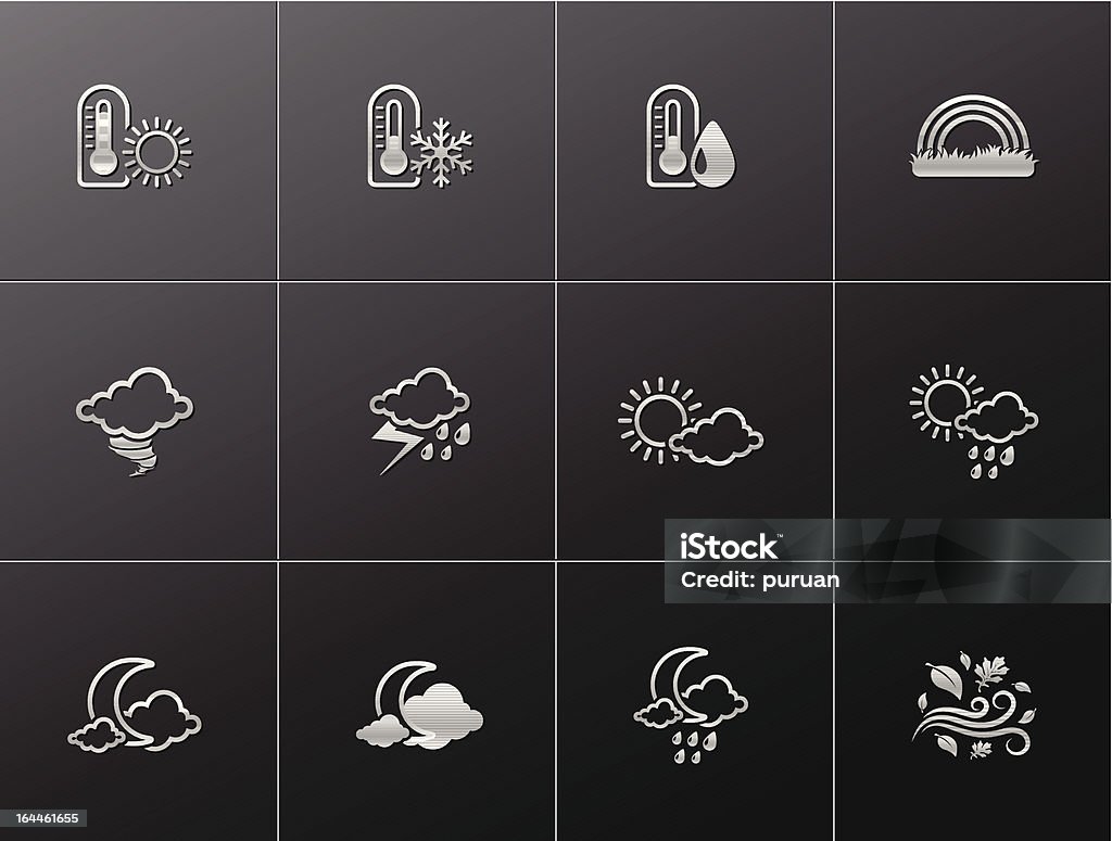 メタリックのの天気アイコン-その他 - アイコンのロイヤリティフリーベクトルアート