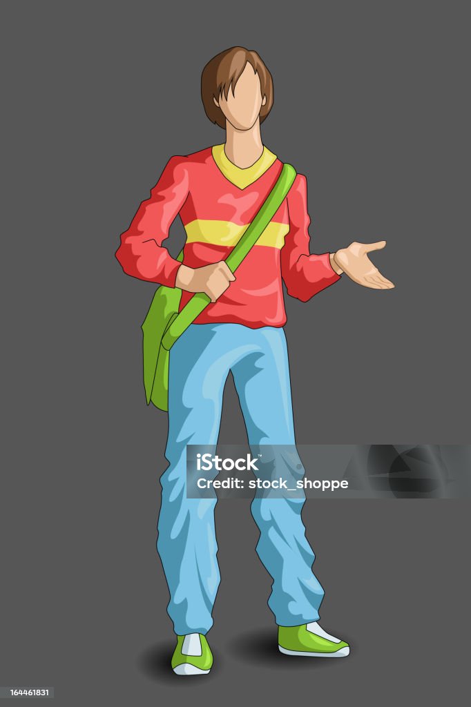 Estudiante macho - arte vectorial de Adolescencia libre de derechos