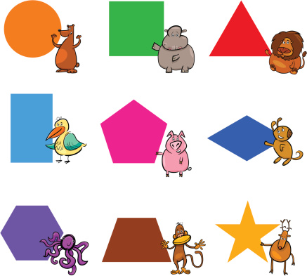 Basic Geometric Shapes With Cartoon Animals Stock Illustration - Download Image Now - Abstract, Angle, Animal - iStock Basic Geometric Shapes With Cartoon Animals Stock Illustration - Download Image Now - Abstract, Angle, Animal - iStock