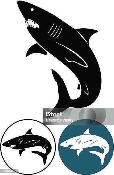 White Shark Stock Illustration - Download Image Now - In Silhouette, Shark, Shortfin Mako Shark