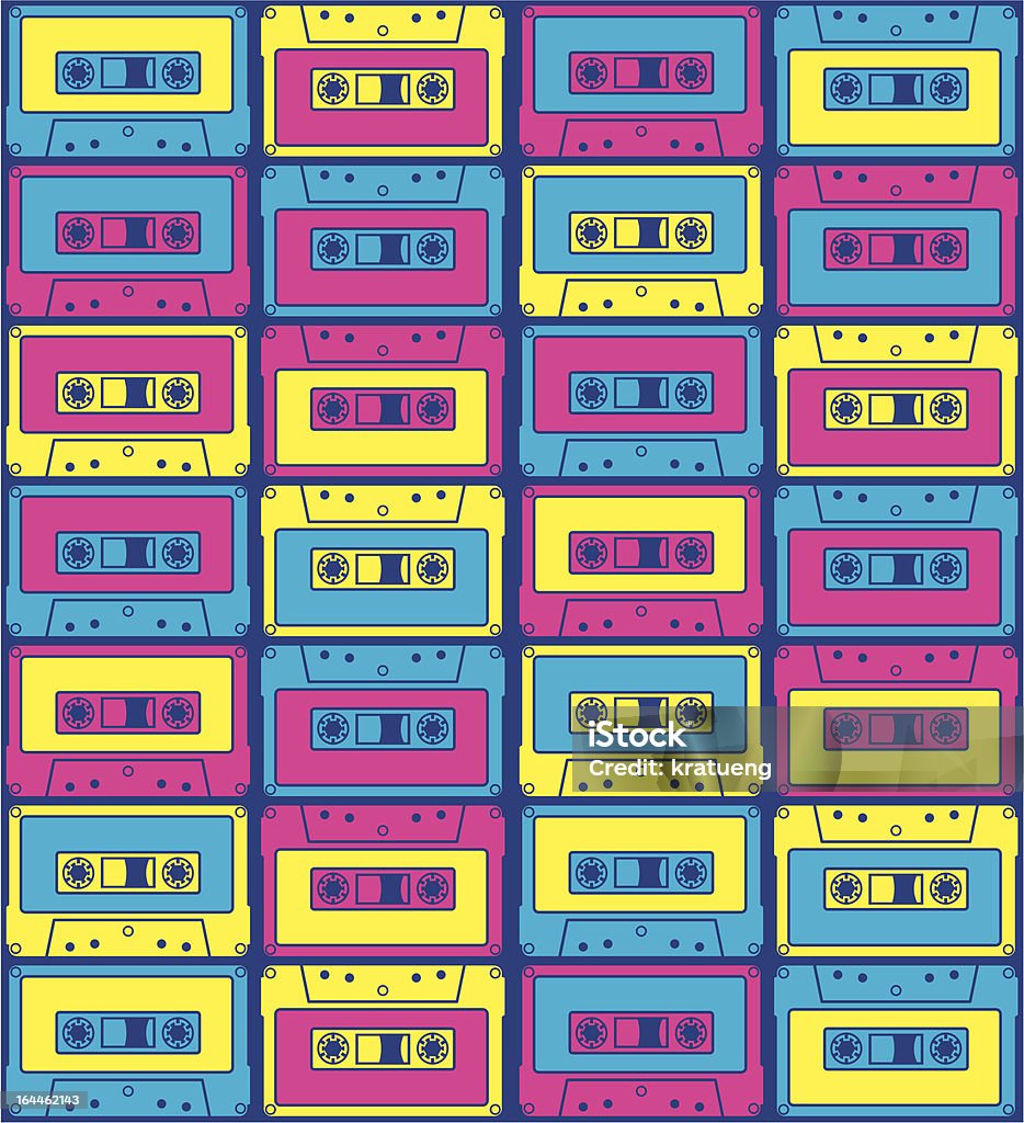 Nouveau Rave Cassette - clipart vectoriel de Cassette audio libre de droits