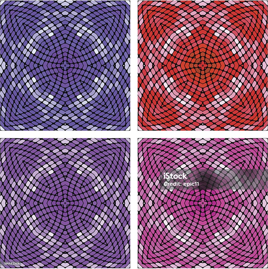 Colorful mosaic set "four colorful mosaic pattern background, vector illustration" Abstract stock vector