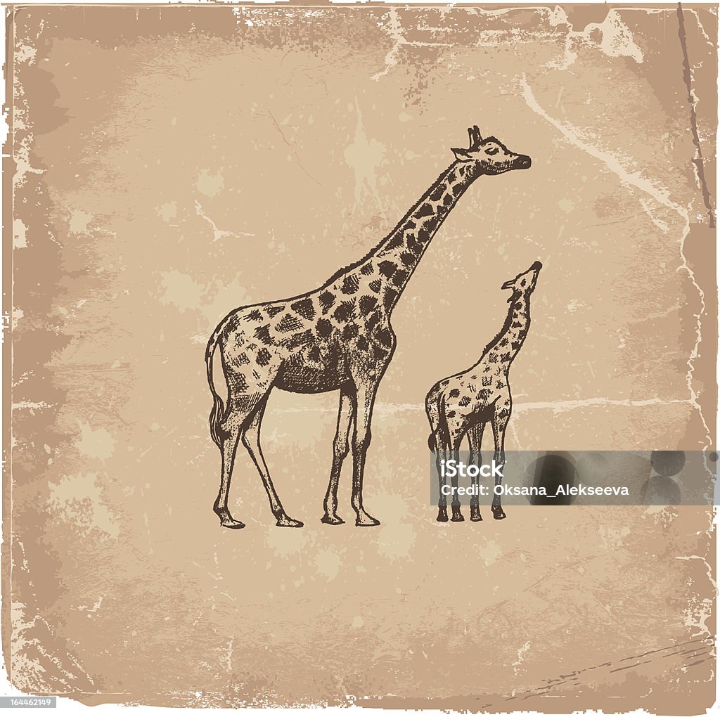 Рисунок жирафа искусства - Векторная графика Абстрактный роялти-фри
