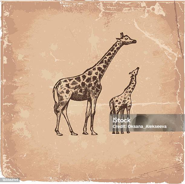Рисунок Жирафа Искусства — стоковая векторная графика и другие изображения на тему Абстрактный - Абстрактный, Африка, Бессмысленный рисунок