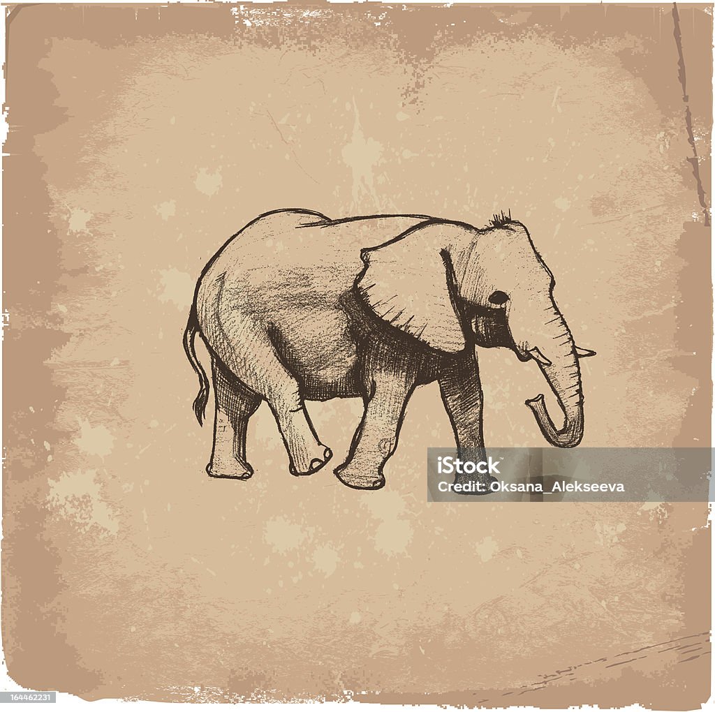 Слон искусства рисунок - Векторная графика Абстрактный роялти-фри