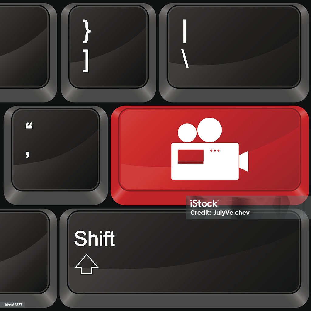 Computador botão de câmera - Vetor de Arte, Cultura e Espetáculo royalty-free