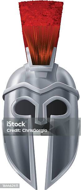 Spartan Ilustração De Capacete - Arte vetorial de stock e mais imagens de Capacete - Capacete, Hoplita, Gladiador - Papel Humano