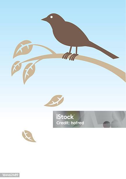 Bird On A Branch Stock Illustration - Download Image Now - Activity, Animal, Animal Body Part