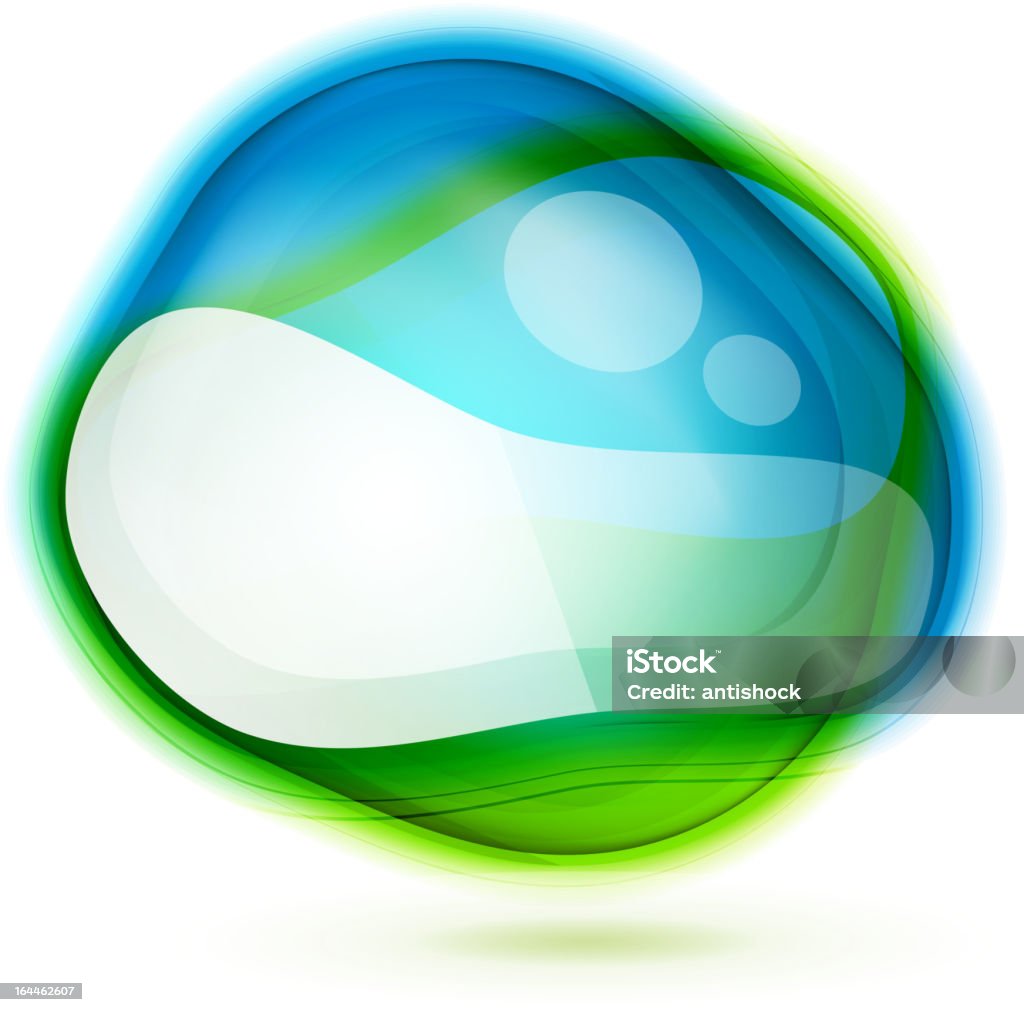 Abstrait Vert et Bleu forme - clipart vectoriel de Abstrait libre de droits