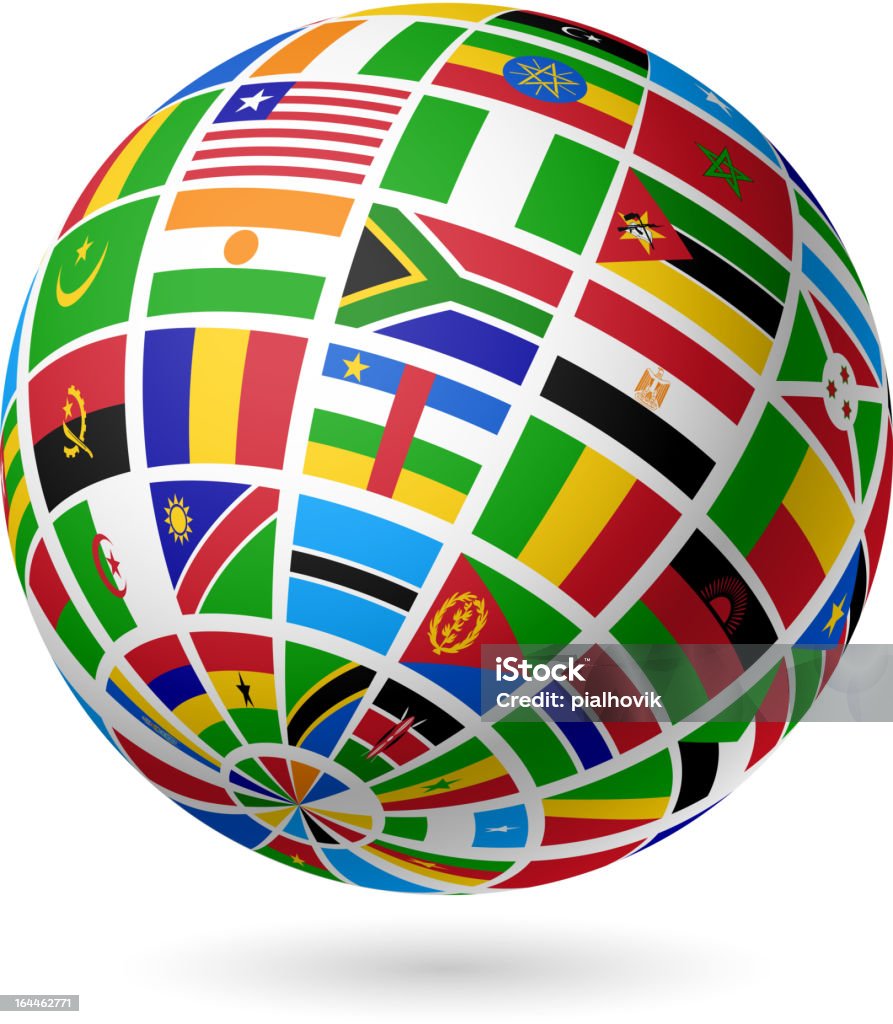 Banderas de mundo. África. - arte vectorial de Argelia libre de derechos