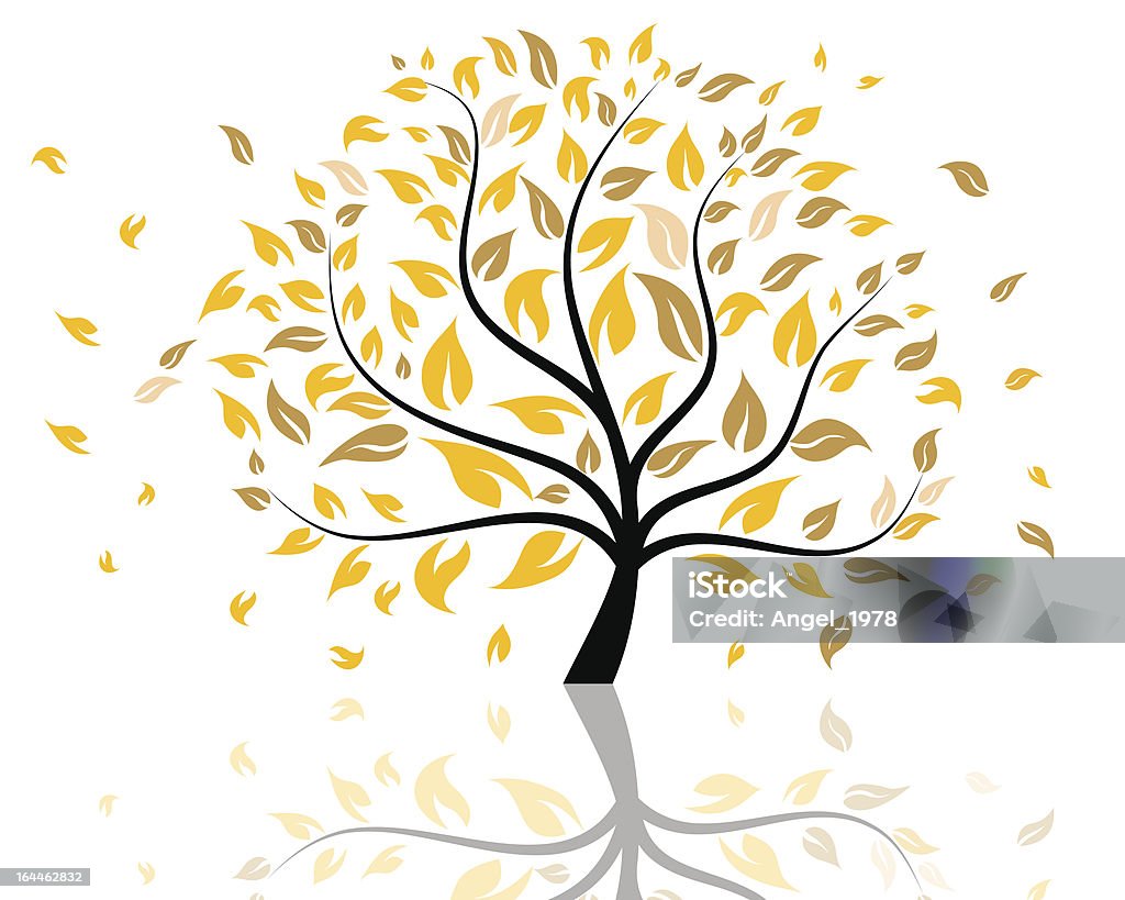 De otoño tree - arte vectorial de Silueta libre de derechos