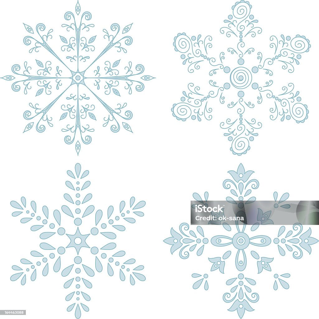 Snowflakes Christmas holiday decorating: set blue winter snowflakes on white background. Vector illustrationChristmas holiday decorating: set blue winter snowflakes on white background. Vector illustration Abstract stock vector