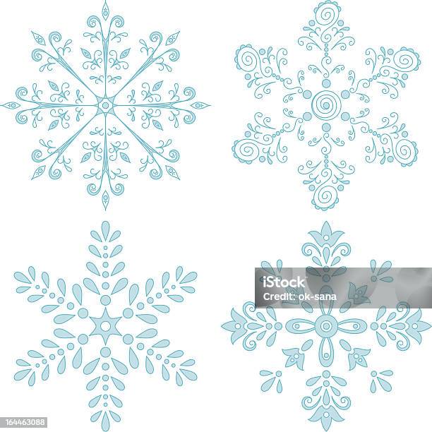 Snowflakes Stock Illustration - Download Image Now - Abstract, Beauty In Nature, Blue