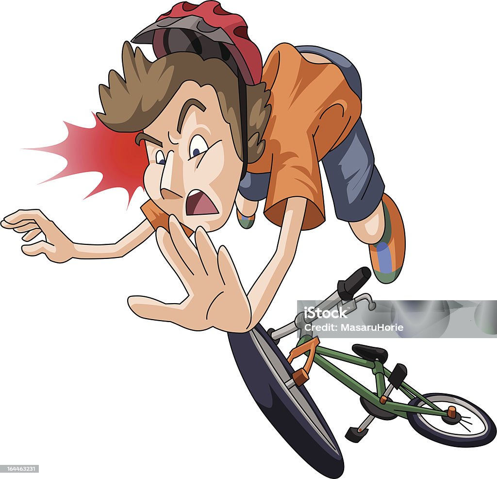 Rower wypadku - Grafika wektorowa royalty-free (Jeździć na rowerze)