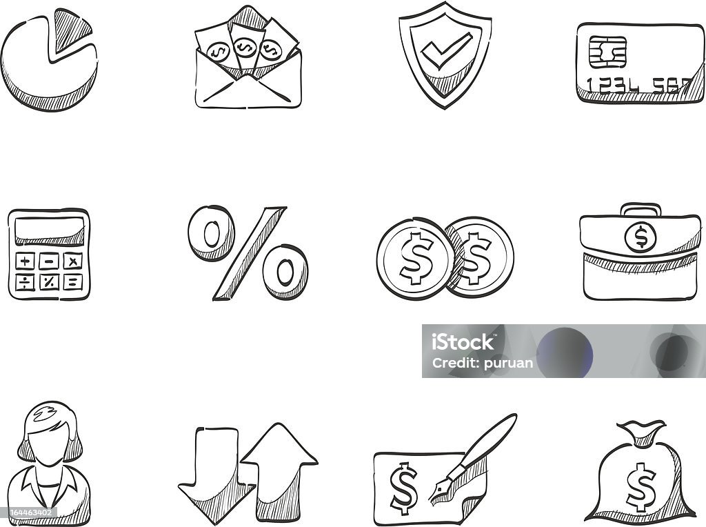 Sketch Icons - More Finance Finance icon series in sketch.  EPS 10. AI, PDF & transparent PNG of each icon included.  Sketch stock vector