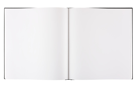 Large format blank coffee table book with clipping path. 