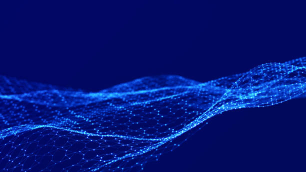 istock Abstract space with dots and lines. Network structure. Background concept for your design. 3d rendering. 1644634350