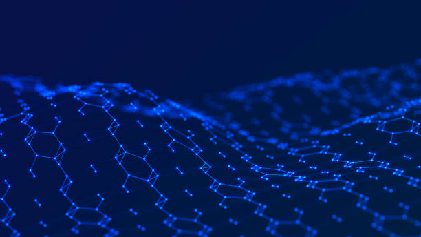 istock Abstract space with dots and lines. Network structure. Background concept for your design. 3d rendering. 1644634463