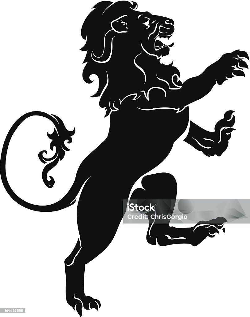 Heraldic schleichende lion - Lizenzfrei Löwe - Großkatze Vektorgrafik