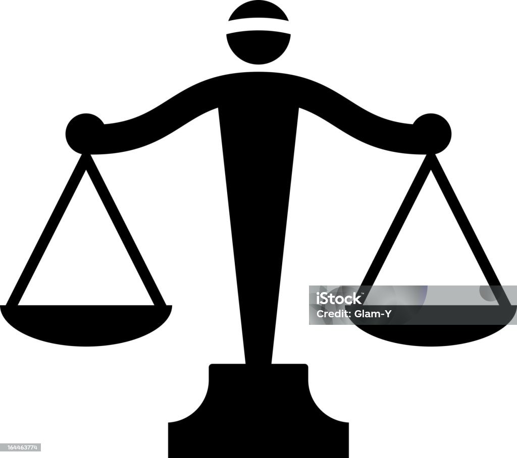 Sprawiedliwości wagi - Grafika wektorowa royalty-free (Kobiety)