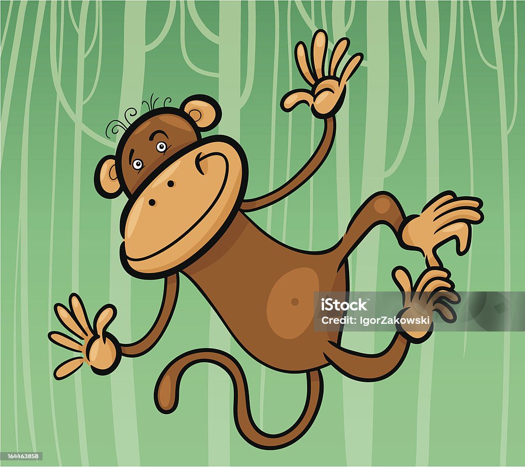 Cartoon Illustration Of Funny Monkey Stock Illustration - Download ...