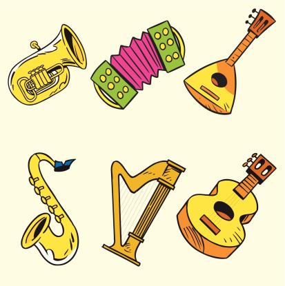 Ilustración de Historieta De Instrumentos Musicales y más Vectores Libres  de Derechos de Acordeón - Instrumento - Acordeón - Instrumento, Arpa, Arte  - iStock
