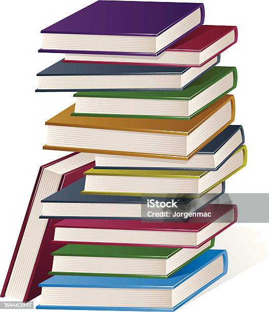 Book Stack Shapes Book Stack Stock Illustration - Download Image Now - Book, Stack, Tall ...