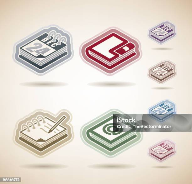 Office Supply Stock Illustration - Download Image Now - Icon Symbol, Address Book, Blue