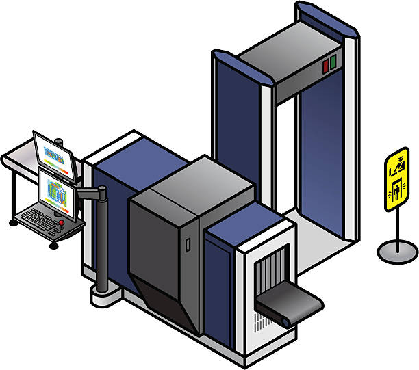 airport security checkpoint. - airport isometric airport security x ray stock illustrations