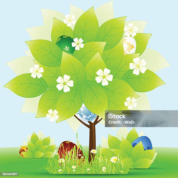 Easter Greeting Card Stock Illustration - Download Image Now - Blue, Celebration Event, Design Element