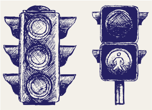 Traffic light. Sketch