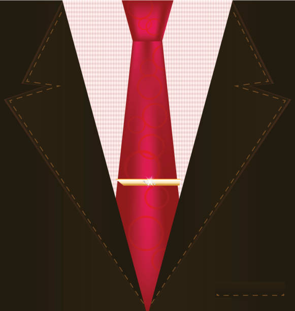 hintergrund brown suit - brown necktie red gold stock-grafiken, -clipart, -cartoons und -symbole