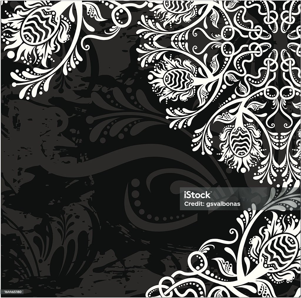 Patrón floral tarjeta - arte vectorial de Abstracto libre de derechos
