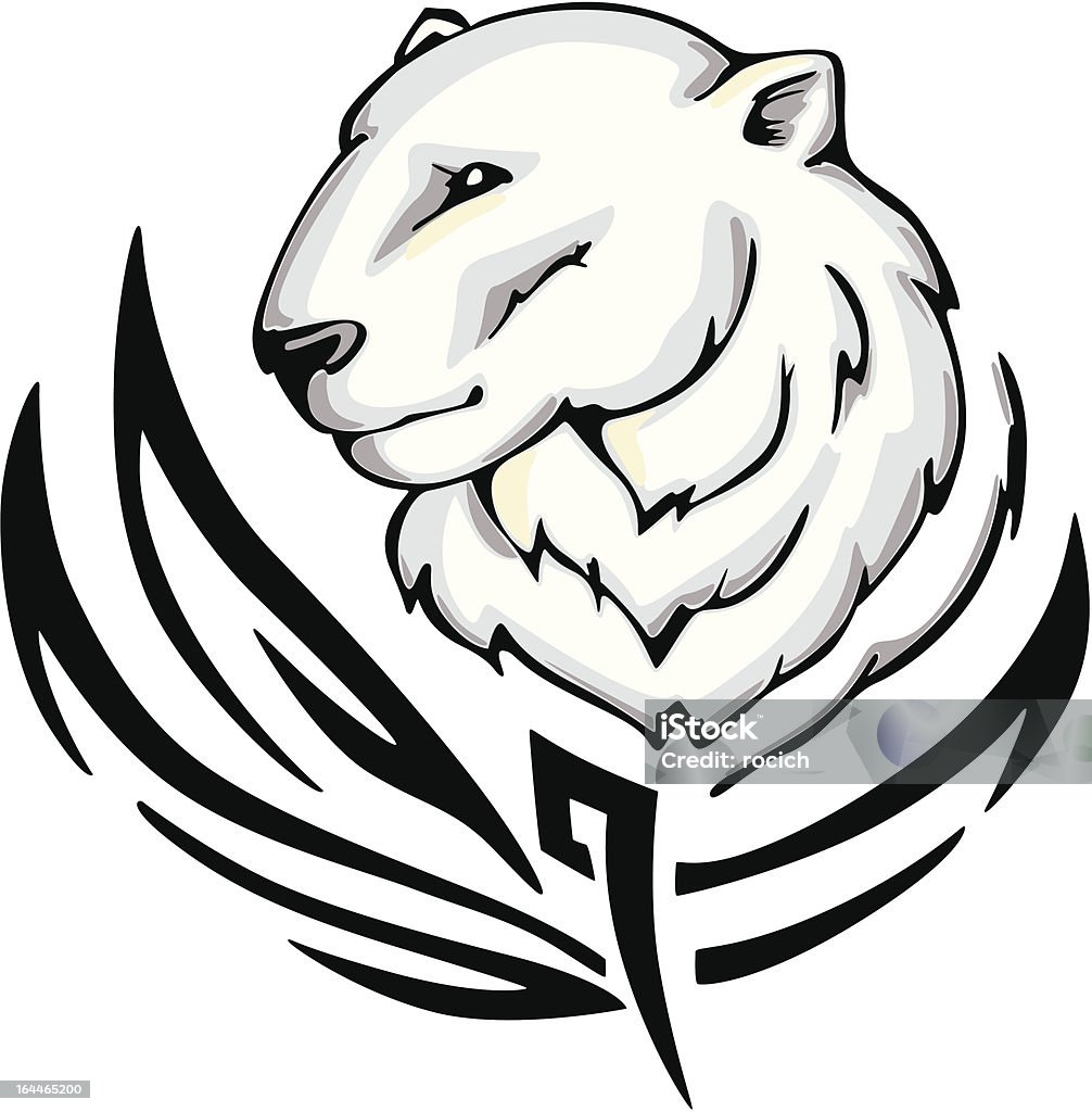 Oso polar tatuaje - arte vectorial de Animal libre de derechos