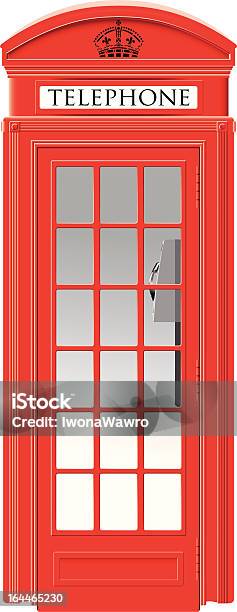 Telefono Rosso Scatola Simbolo Di Londra - Immagini vettoriali stock e altre immagini di Cabina telefonica rossa - Cabina telefonica rossa, Architettura, Attrezzatura per le telecomunicazioni