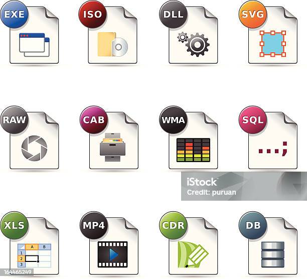 Web Iconsformats De Fichier 6 Vecteurs libres de droits et plus d'images vectorielles de Application mobile - Application mobile, Création numérique, Document