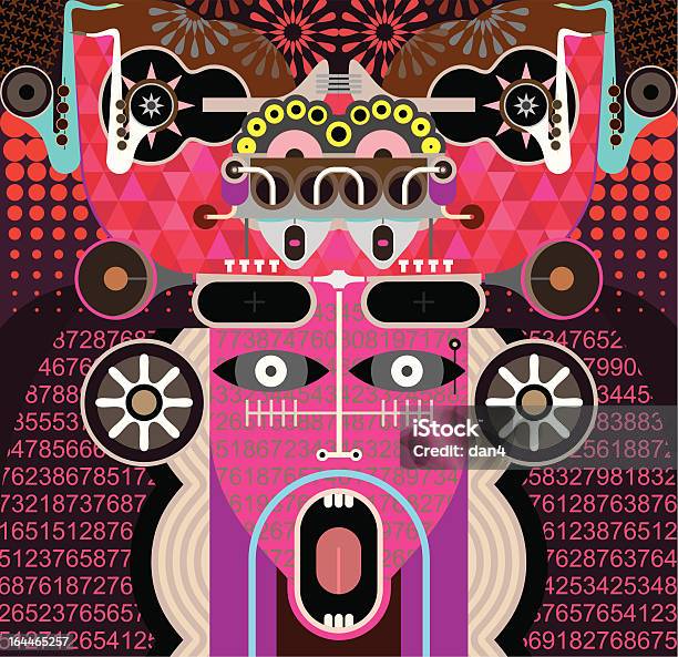 Abstract Graphic Art Vector Illustration Stock Illustration - Download Image Now - Music, Street Art, Robot