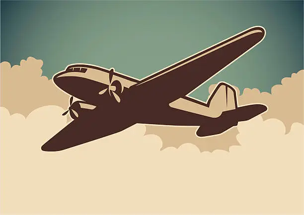 Vector illustration of Airplane illustration.