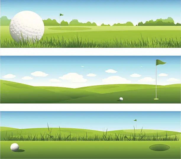 Vector illustration of Golf banners