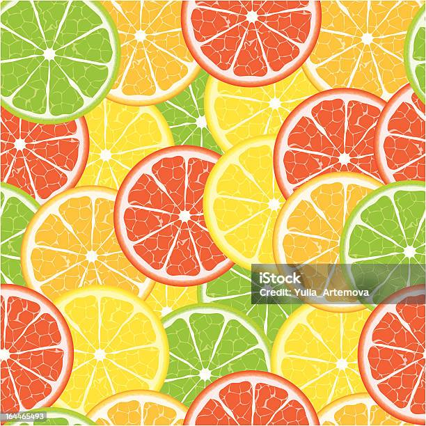 Ilustración de Citrus Vector Seamless y más Vectores Libres de Derechos de Alimento - Alimento, Amarillo - Color, Bebida