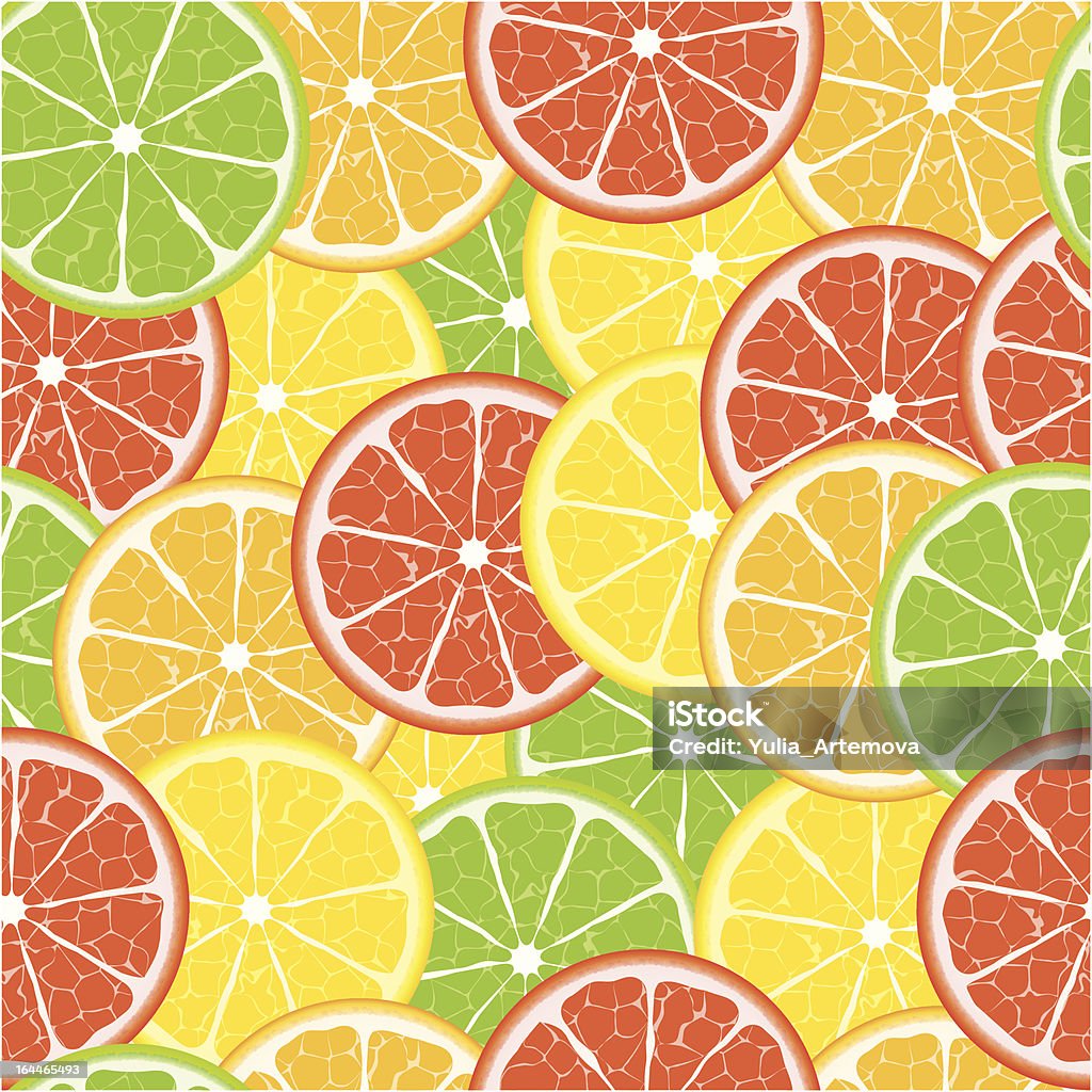 Citrinos vector seamless - Royalty-free Amarelo arte vetorial