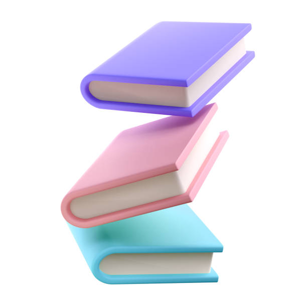 istock 3D Stack of Closed Book falling down in air Icon. Isolated with clipping path. Render Educational Literature. Reading Education back to school concept 1644655382