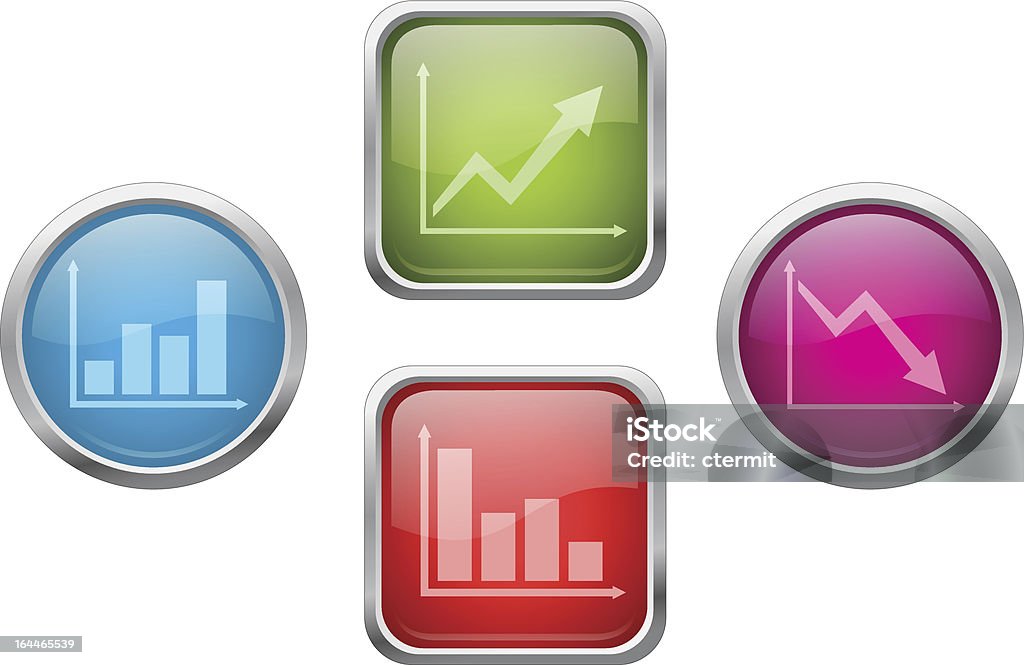 Chart Button Styling Chart Buttons Stock Illustration - Download Image Now - Arrow Symbol ...
