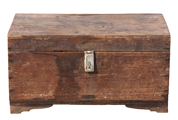 istock Antique wooden box with clipping path. 164465630