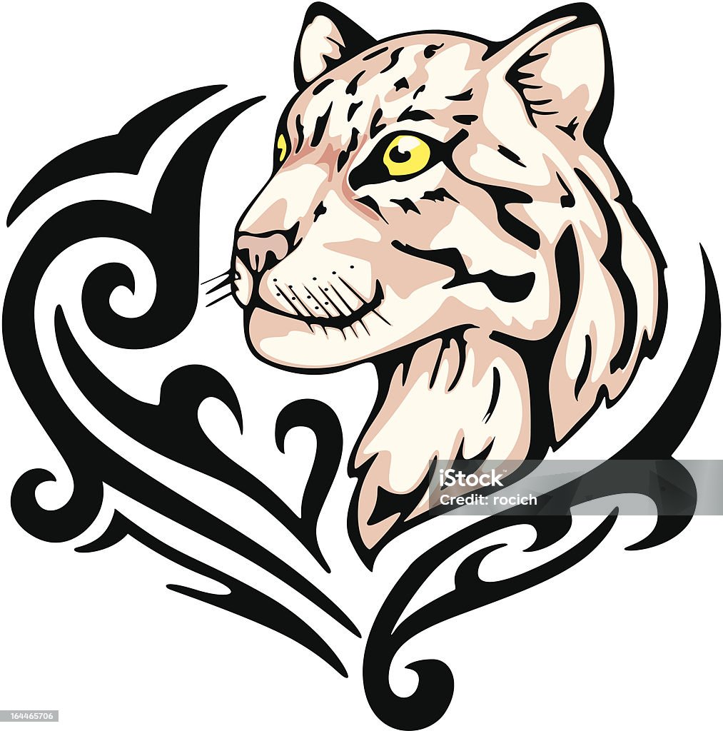 Tatuagem de leopardo - Vetor de Animal royalty-free