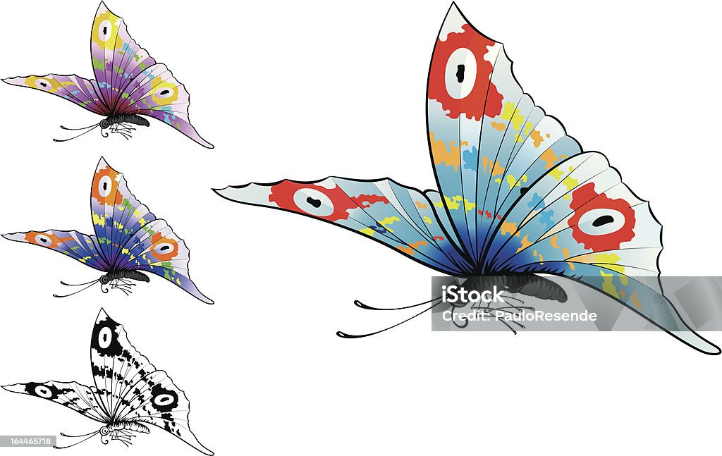 Butterfly Vector illustration compatible with all vector software. Animal stock vector