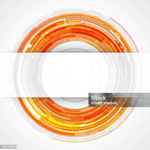 Vetores de Abstrato Tecnologia Círculos E Transparente Papel e mais imagens de Abstrato - Abstrato, Amarelo, Curva - Forma