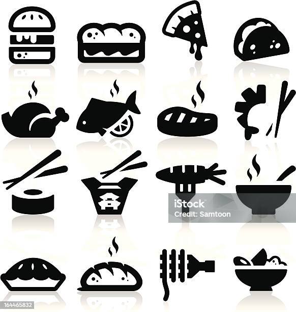 Icone Di Tipo Alimentare - Immagini vettoriali stock e altre immagini di Icona - Icona, Tortino salato, Zuppa